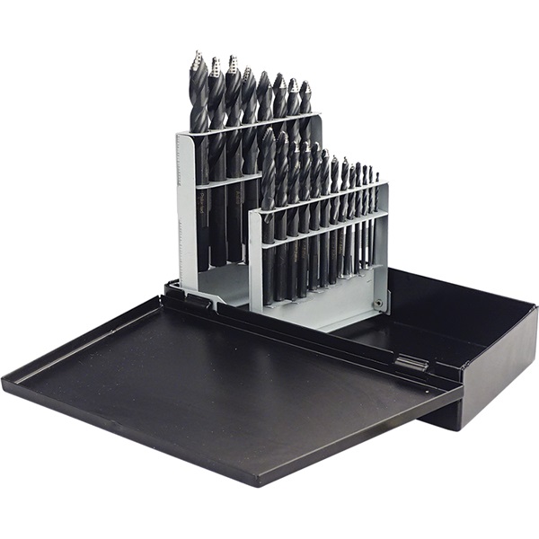 Onyx 21Pc TurboStep HSS MechanicsLength Drill Bit Set TP Tools